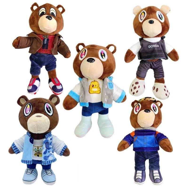 Kanye West Teddy Bear Toy 25-30cm Kanyes Same Toys Dropout Bonecos De Urso Marrom