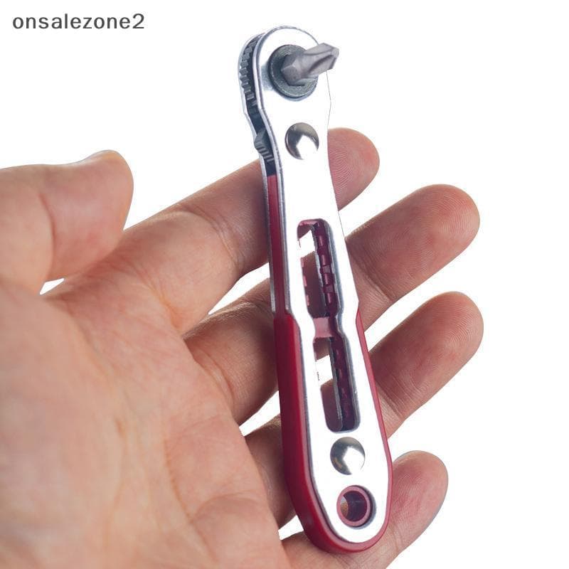 Conjunto De Chave De Catraca Bidirecional ONS Com 10 Bits Fenda Intercambiáveis , Ferramenta Portátil Leve Para Instalaç