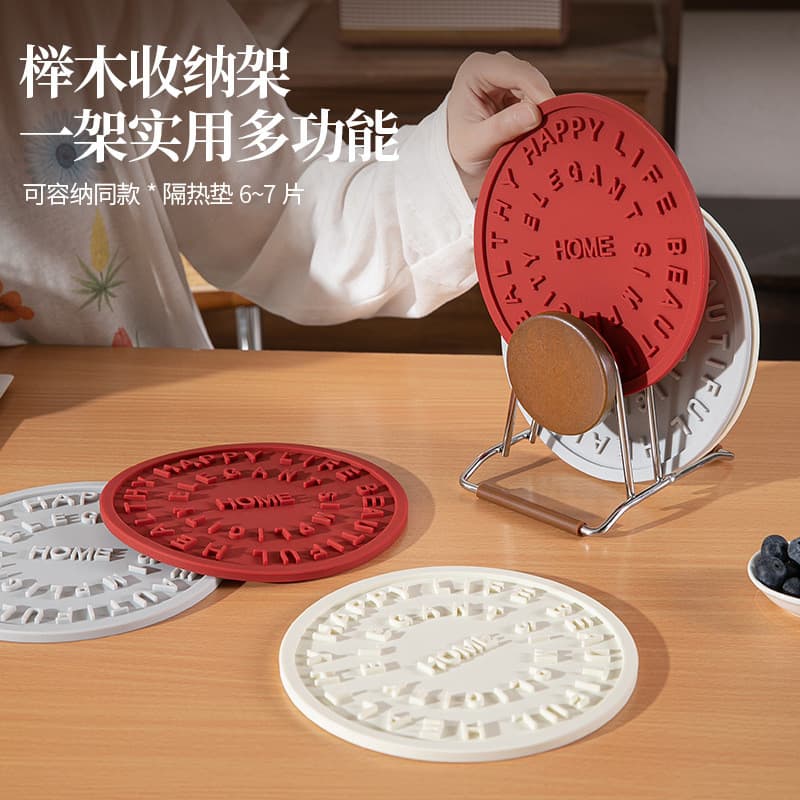 Mesa de jantar de Silicone, isolamento térmico, resistente a altas temperaturas, tapete de cozinha doméstico, pratos gra