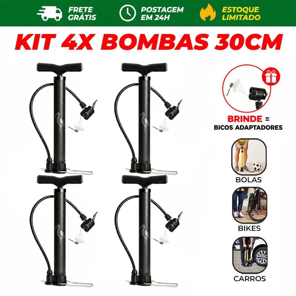 Kit 4x Bombas de Ar 30cm Para Pneu Bike Moto Bola Bicicleta Boia Envio em 24h