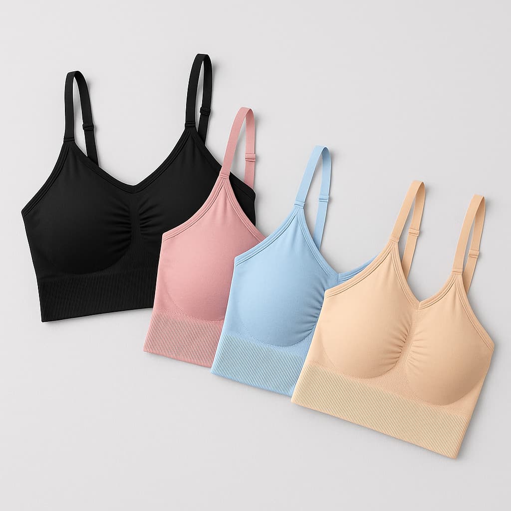 Kit 4 Top Sutiã Sensual Com Alça E Fecho Ajustável Premium