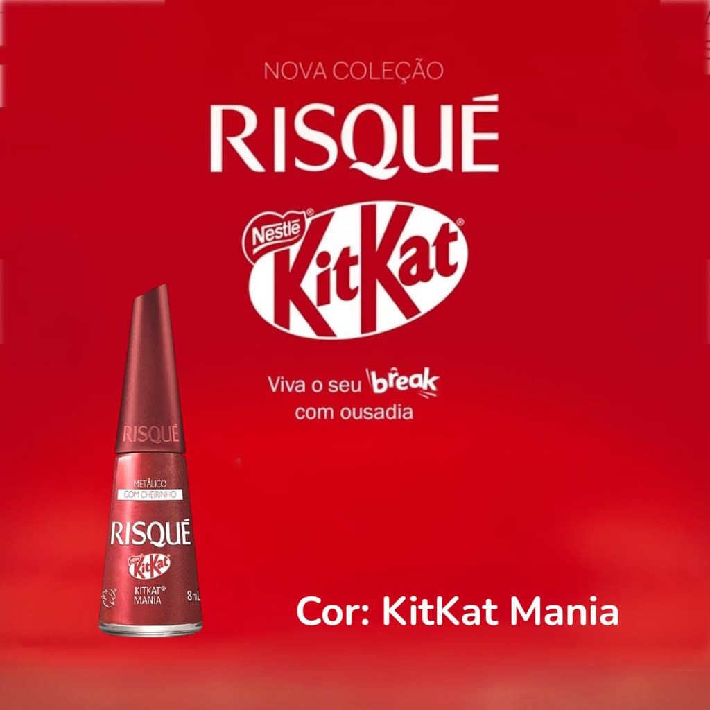 Esmalte Risqué & KitKat – KitKat Mania - Vermelho