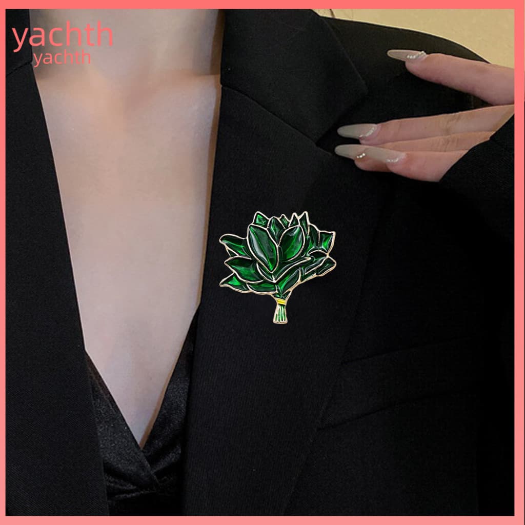 Leaf Brooch Pin Nature Inspired Lapel Pins 1 or 2 Pcs Green Grapefruit Enamel Oil Drip Leaves Jewelry Accessory for Men
