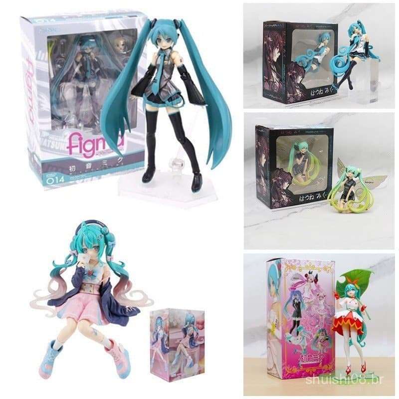 15cm/6 " Anime Vocaloid Hatsune Miku Figura De Ação Boneca De Brinquedo Infantil Novo Na Caixa Colecionáveis Para Crianç