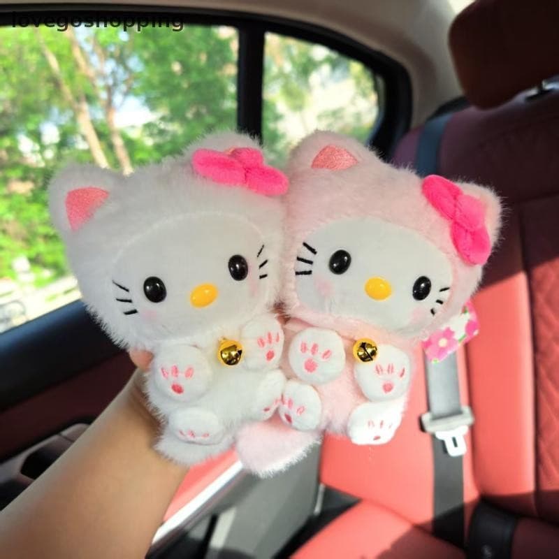 [lovego] Adorável Boneca Hello Kitty de Cauda Longa, Chaveiro Preto, Brinquedo Pendente de Anime Kt Cat para Bolsa BR F7