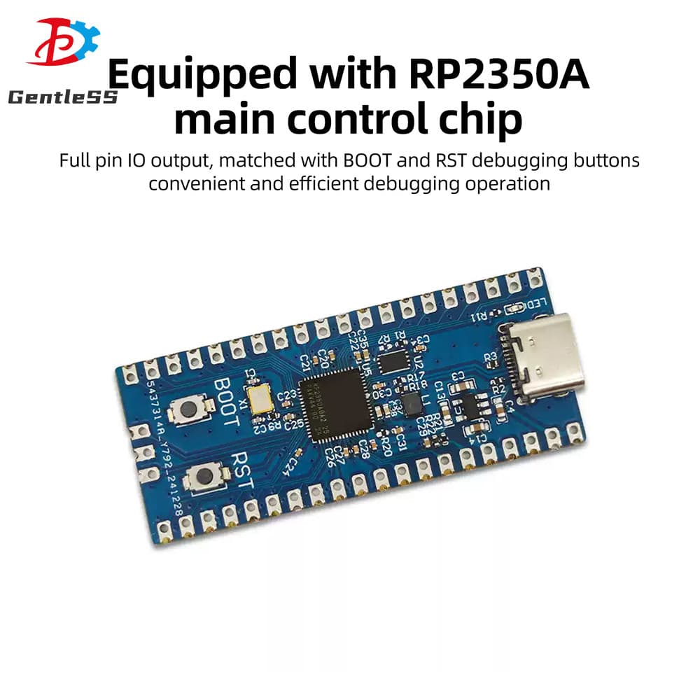 Processador Microcontrolador De Placa De Desenvolvimento RP2350 Baseado Na Raspberry Pi Pico 2 Tipo C