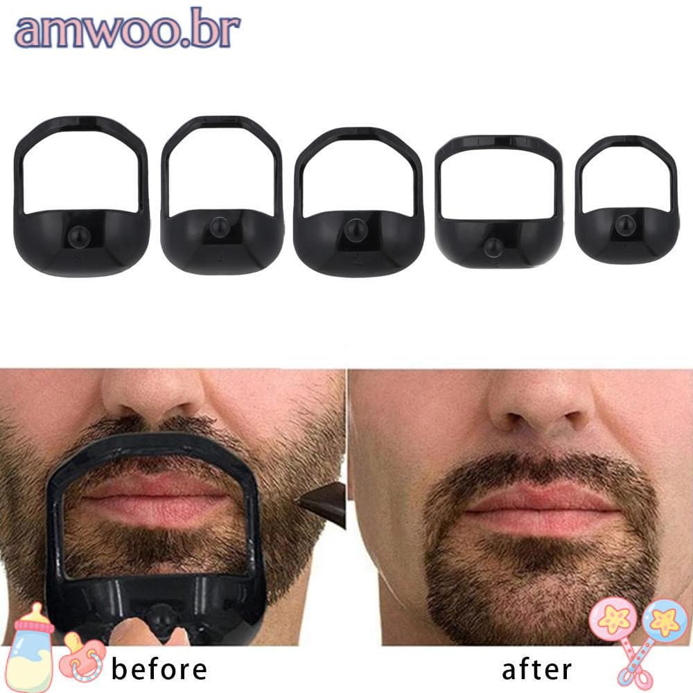 AMWOO Molde De Barba Francês Símica Para Corte/Multicolorido 5 Tamanhos