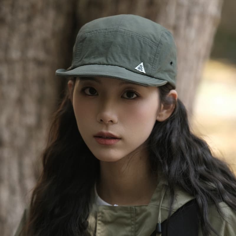 Boné de Beisebol Retro de 5 Painéis / Chapéu Esportivo Impermeável de Secagem Rápida Respirável Moda Boné de Aba Curta U