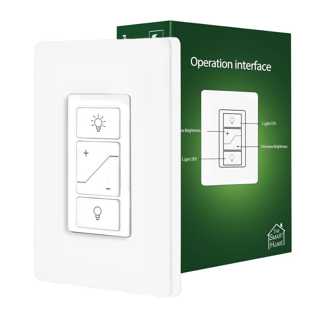 Interruptor de Luz Inteligente com Dimmer, Monopolar, Compatível com Alexa, Não Requer Hub, Branco, Interruptor de Alter