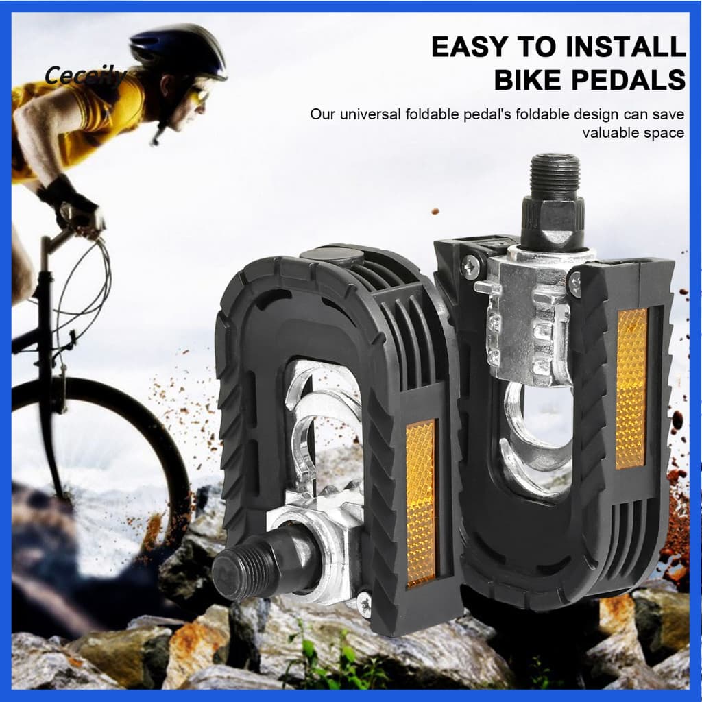 Anti-slip Bike Pedal Left Right Pedals 2pcs Lightweight Universal Flat Platform for Mountain Road Folding Bicycle Replac