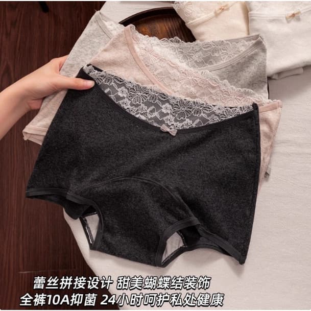 3 calcinha feminina de renda estilo desejo puro Bowknot calcinha confortável feminina algodão puro cintura média cuecas