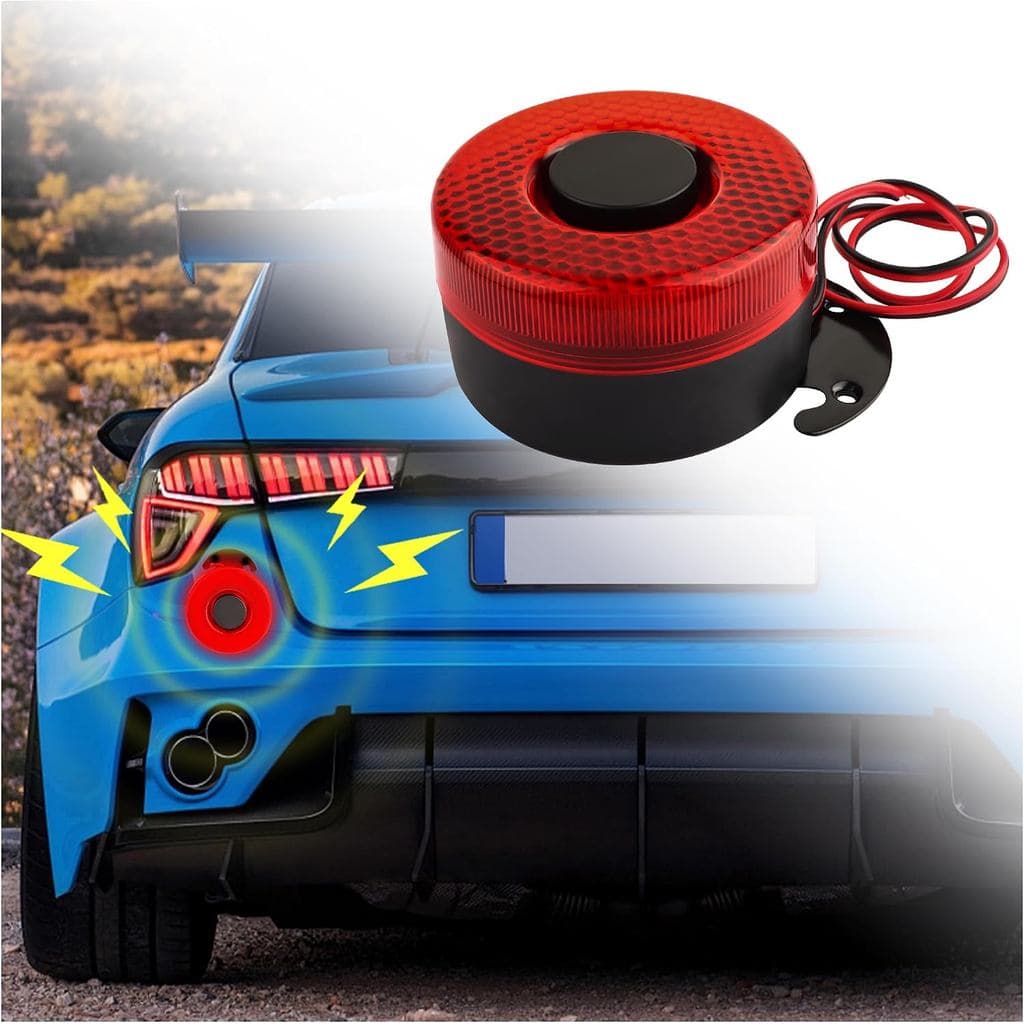 Alarme de Carro de Emergência 12V-24V com Luz LED Piscante, Alarme de 105dB para Caminhão, Carro, SUV, Acessórios Extern