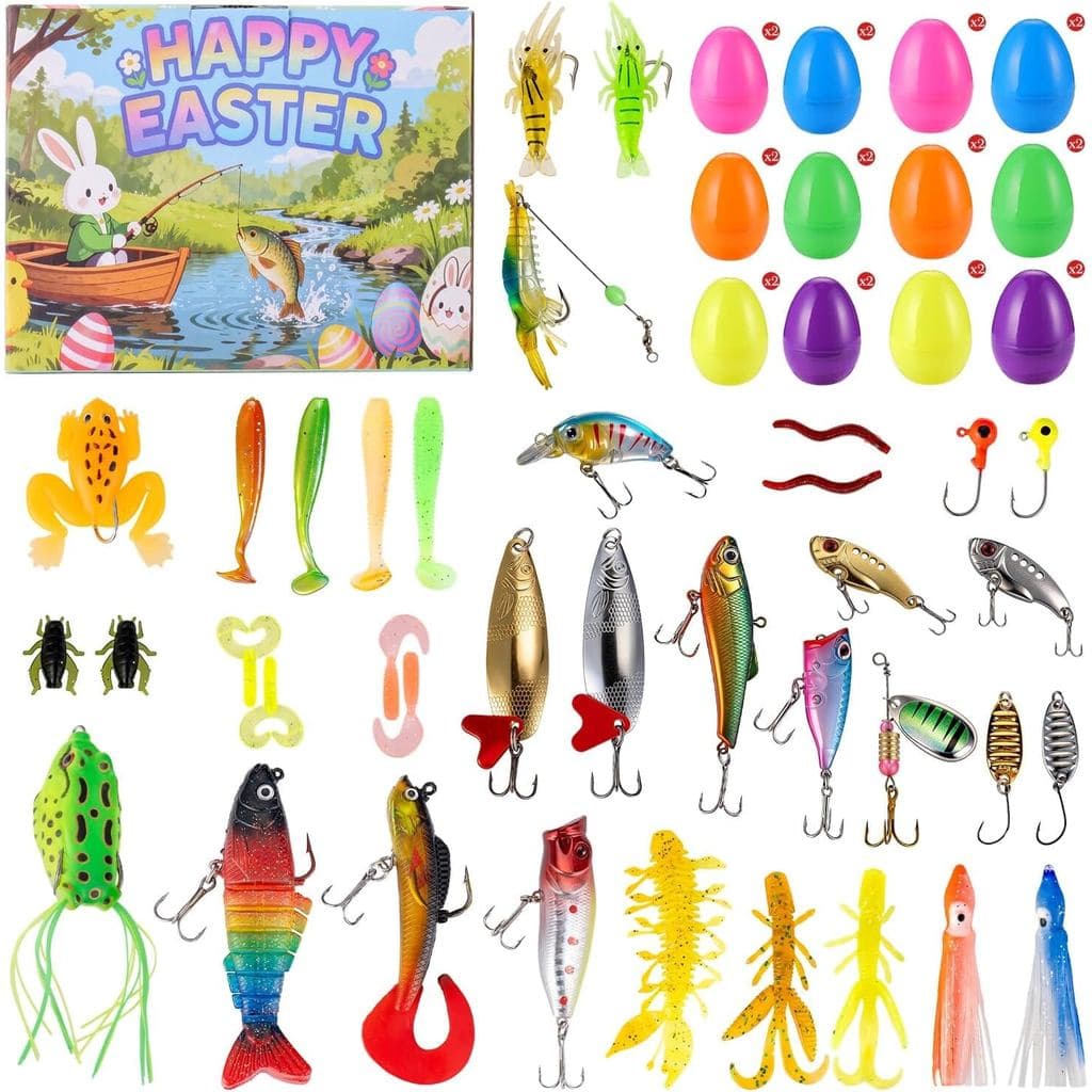 Ithmahco Kit de Iscas para Pesca para Adolescentes, Meninos, Adultos e Homens, Presentes de Iscas de Pesca para o Dia do