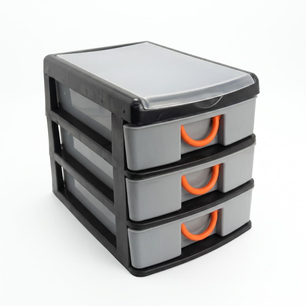Gaveteiro Plástico Organizador 3 Gavetas Arqplast 7000