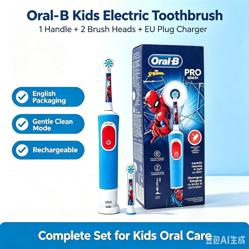 Oral-B D103K Escova De Dentes Elétrica Infantil IPX7 À Prova D'água Modos De Limpeza Duplos Smart 2 Min Timer Aplicativo