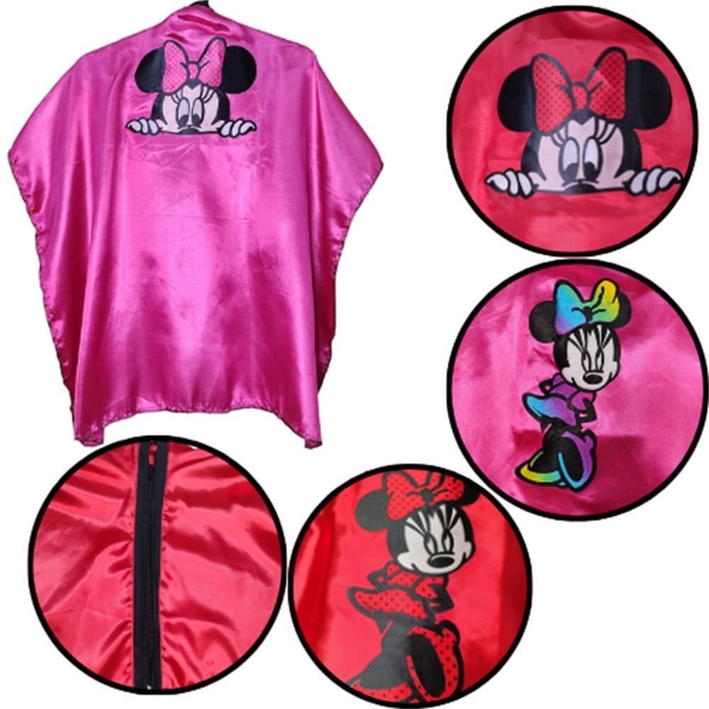 Capa de Cortar Cabelo Infantil Cabeleireiros Minnie cod 875