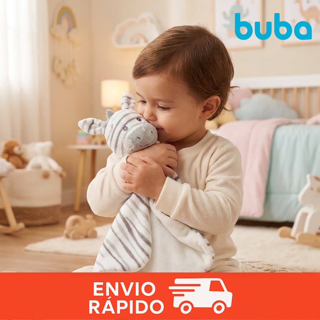 Naninha Para Bebe Antialérgica Paninho Zebra Buba Safari Premium Bebê Animais Hipoalergênica Macia Pelucia