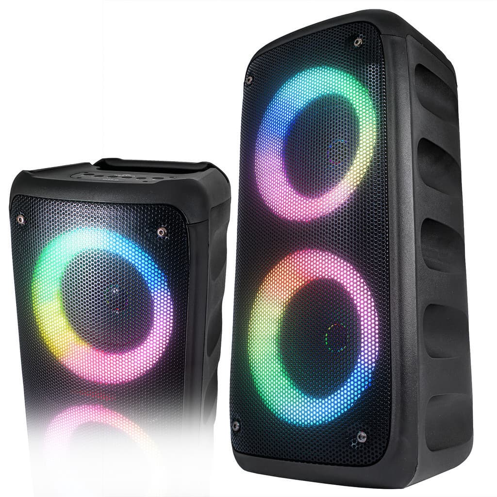 Caixa De Som Grande Alto Grave Potente Amplificado Bluetooth Rgb Aux Karaoke Micro SD P2