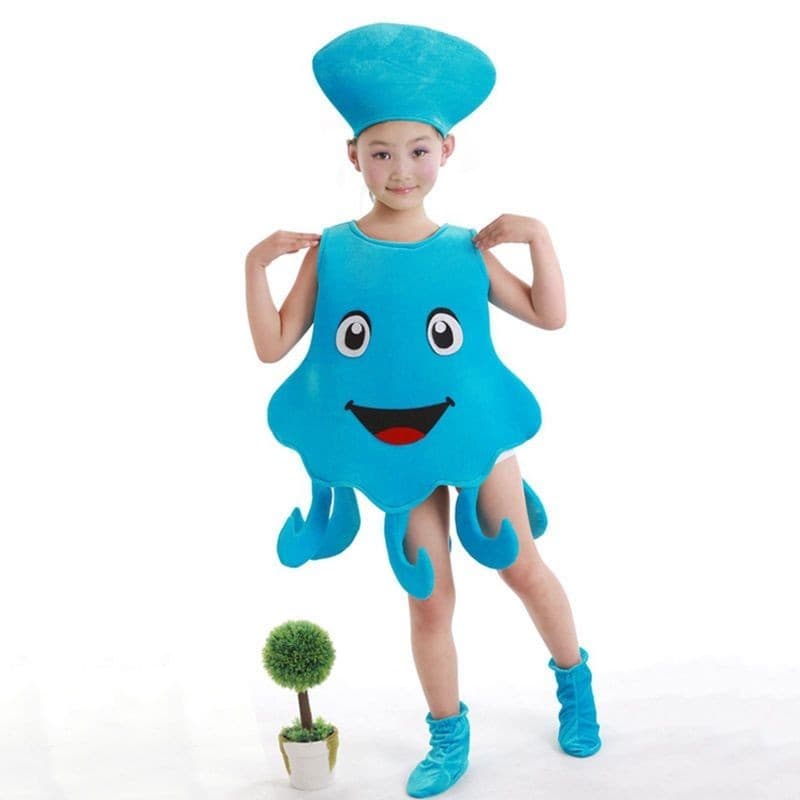 Crianças polvo desempenho traje jardim de infância mar Animal polvo dança traje tridimensional modelagem roupas de palco
