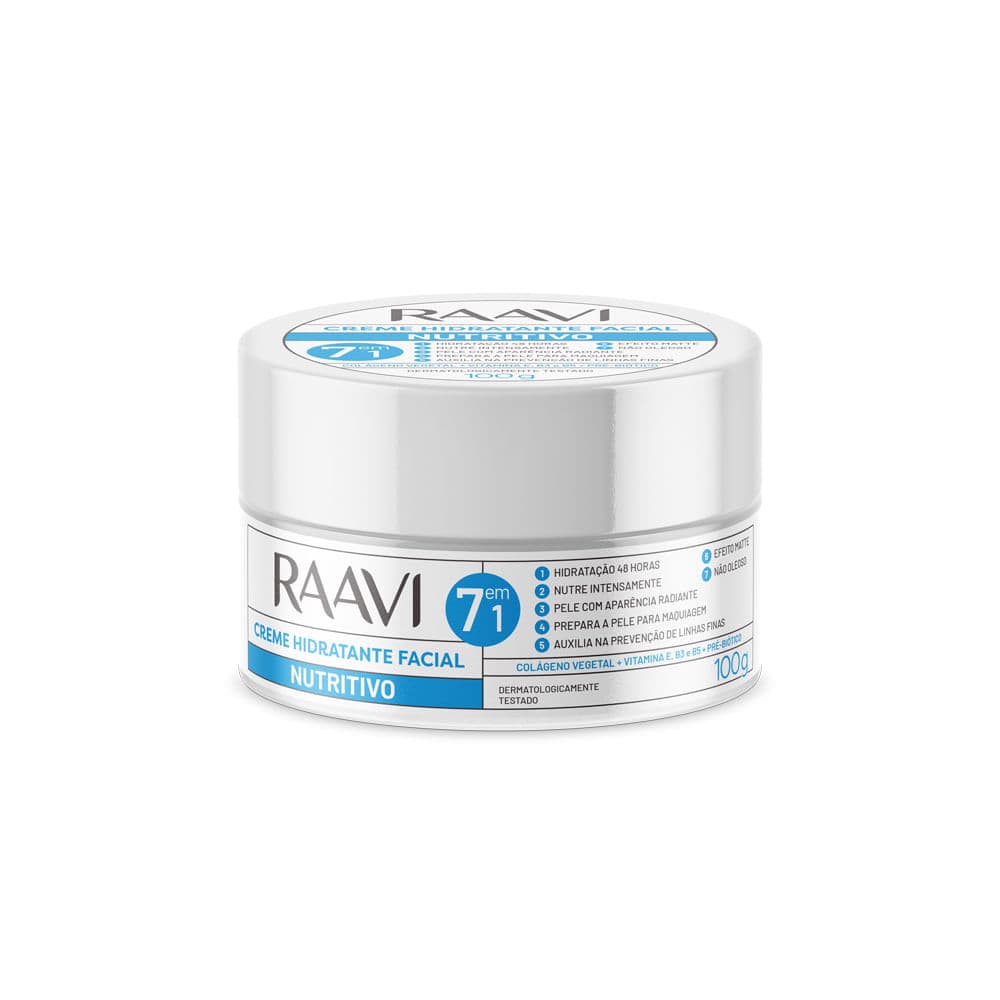 Creme Hidratante Facial Nutritivo Raavi 100g