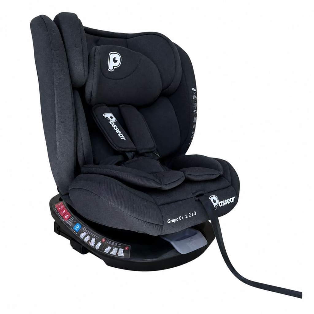 Cadeira P/Carro Nora 360º c/Isofix 0-36kg Preta - Passear NB