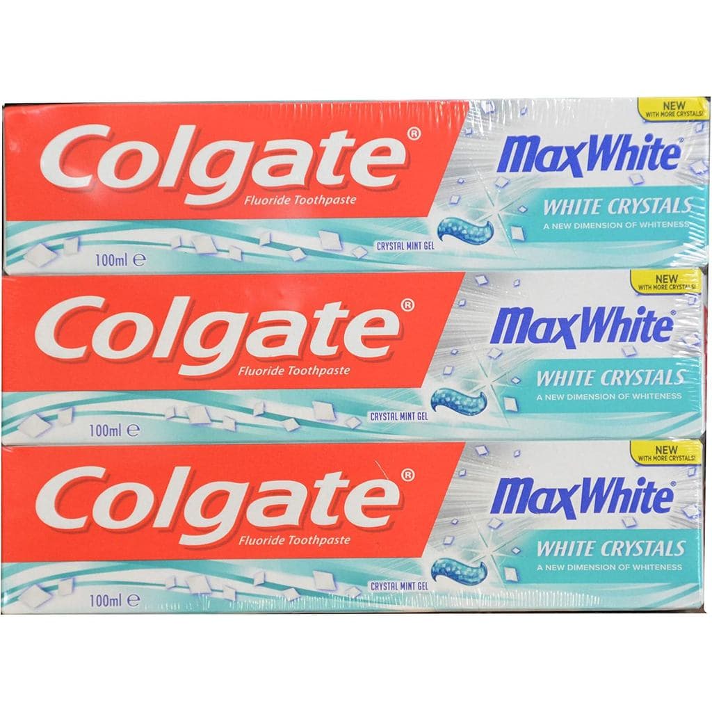 Colgate Max White Novo com Mais Cristais Brancos 100ml, Pacote com 6