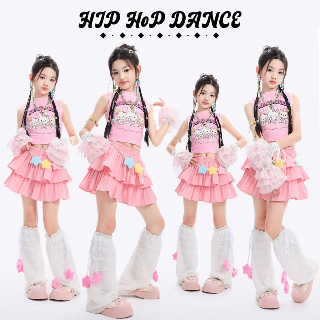 Meninas trajes de dança jazz dopamina moda meninas jazz doce legal Wear ternos legal crianças trajes de dança