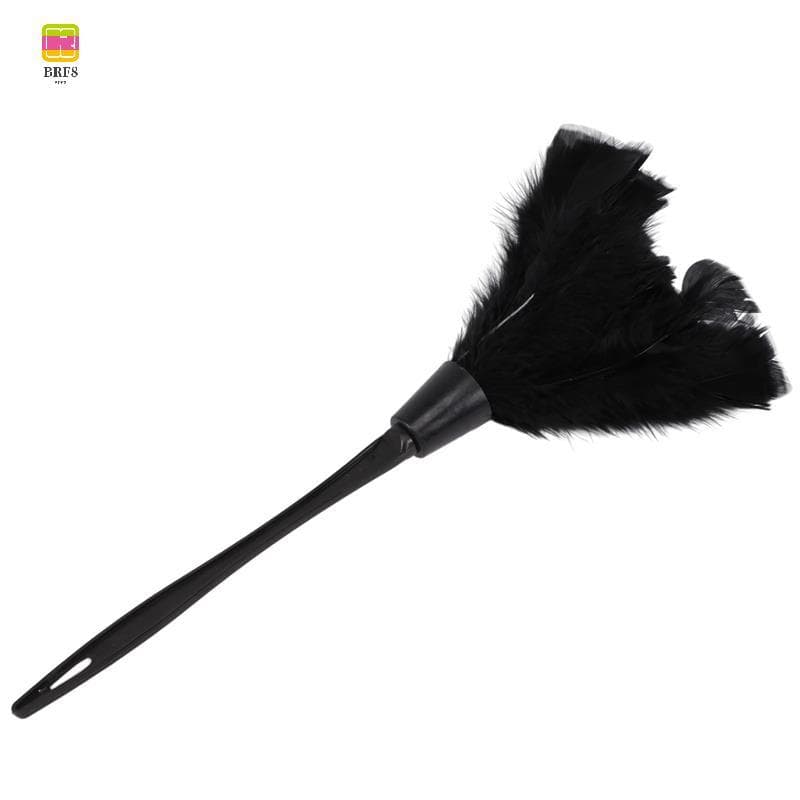 1pc Moda Espanador De Peru Com Alça De Plástico Preto Ferramenta De Limpeza 35cm