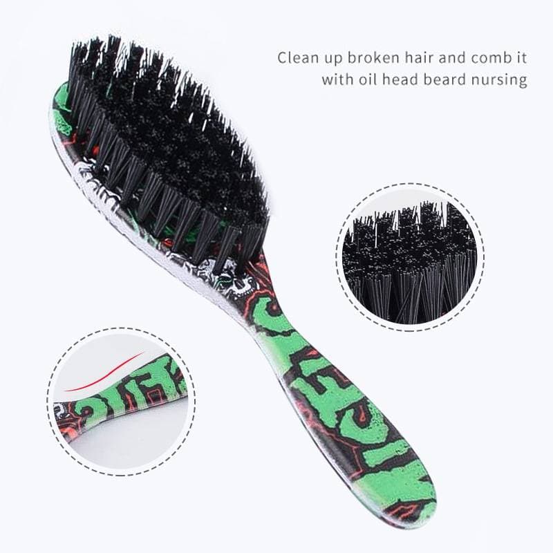 [lovego] Dupla Face Barbeiro Profissional Ne Brushb Barbear Barba Salão Escultura Espanador Escova De Limpeza Corte De C