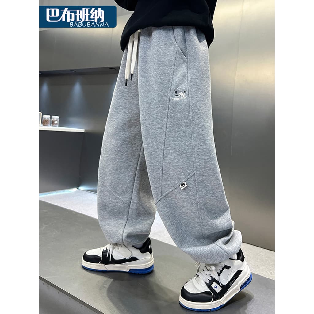 Calças para meninos primavera outono crianças calças casuais grandes crianças soltas outono Sweatpants meninos calças es