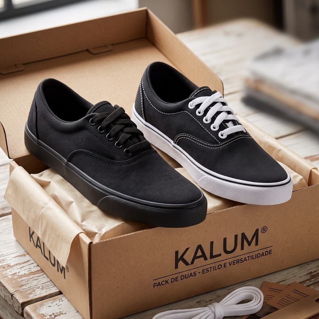 Tênis Feminino Tradicional Street Casual Kit com 2 Pares