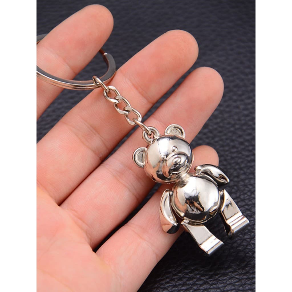 Criativo Metal atividade urso chaveiro chaveiro dos desenhos animados bonito das mulheres dos homens chaveiro letras