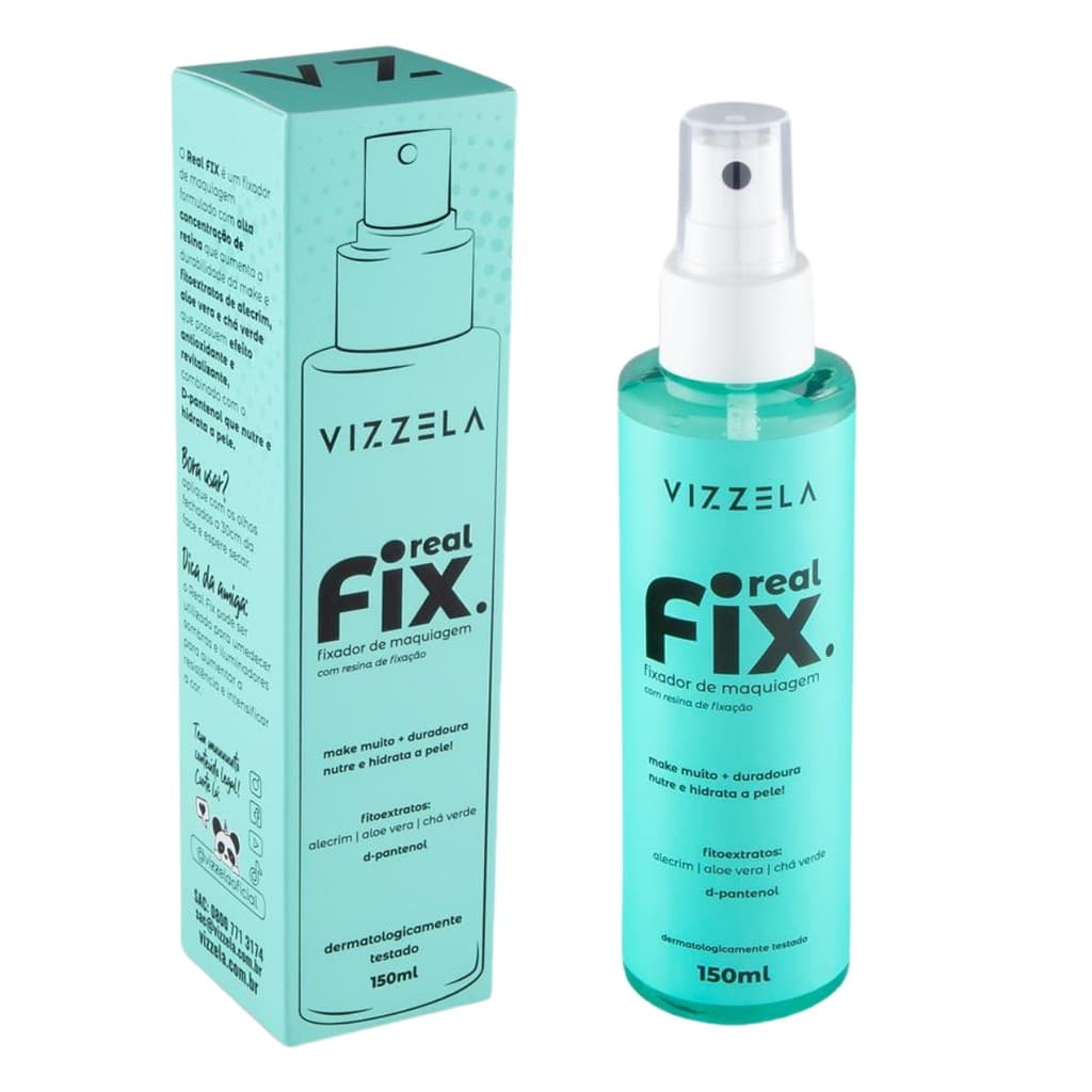 Bruma Fixador de Maquiagem Spray Vizzela Real Fix 150ml