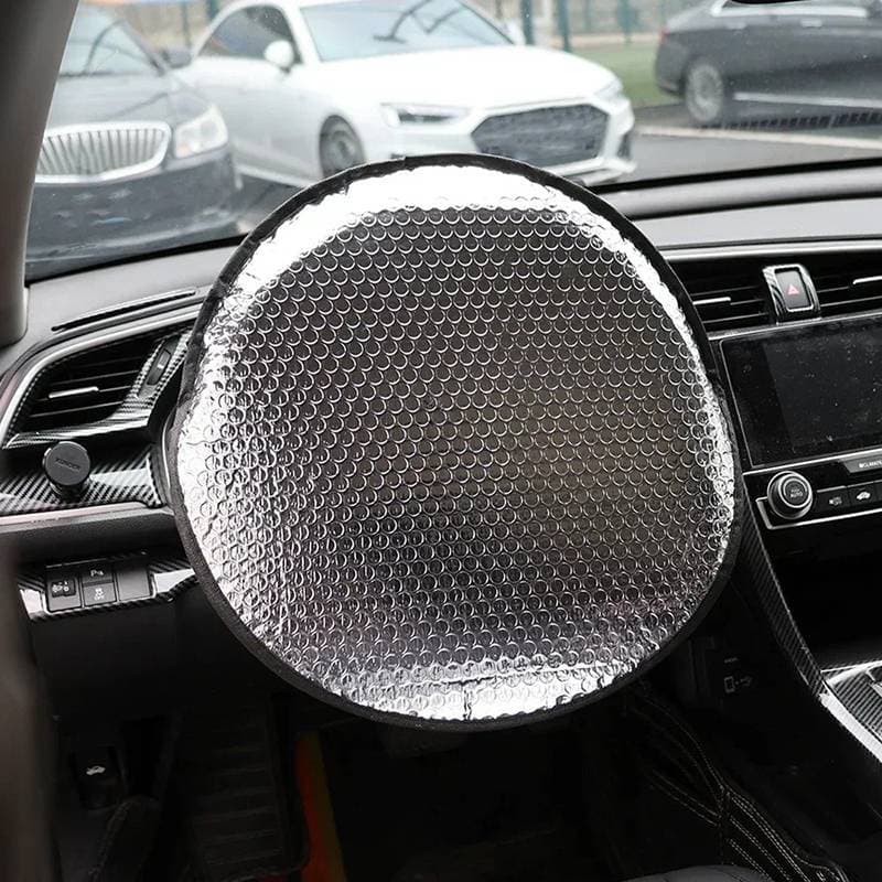 ADS 1 Peça Capa De Volante De Carro Prata Proteção Solar Dobrável Anti-uv Suprimentos Sombra De Sol BR