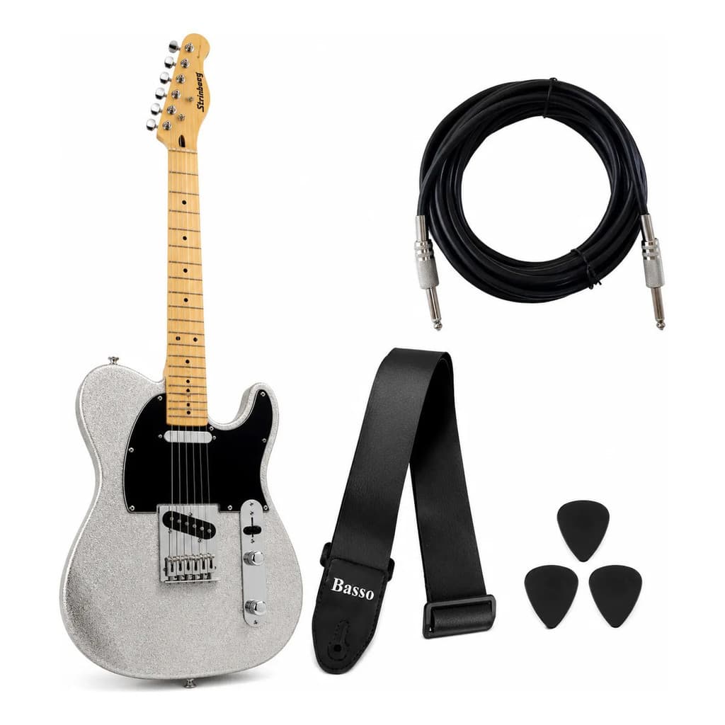 Guitarra Elétrica Strinberg Horizon H200 Svs Silver Sparkle
