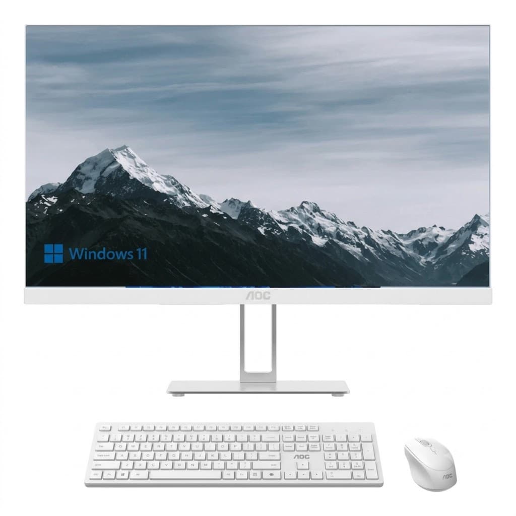 All In One AOC 27 Pol Intel i5 16GB RAM SSD 128GB + 500GB HD Wifi Bluetooth Full HD Computador Completo Teclado e Mouse