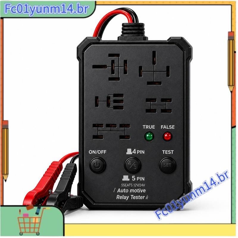 DW960 Testador De Relé Automotivo 12V-24V Ferramenta De Diagnóstico Automático , De Carro Com Clipes De Bateria , Kit De