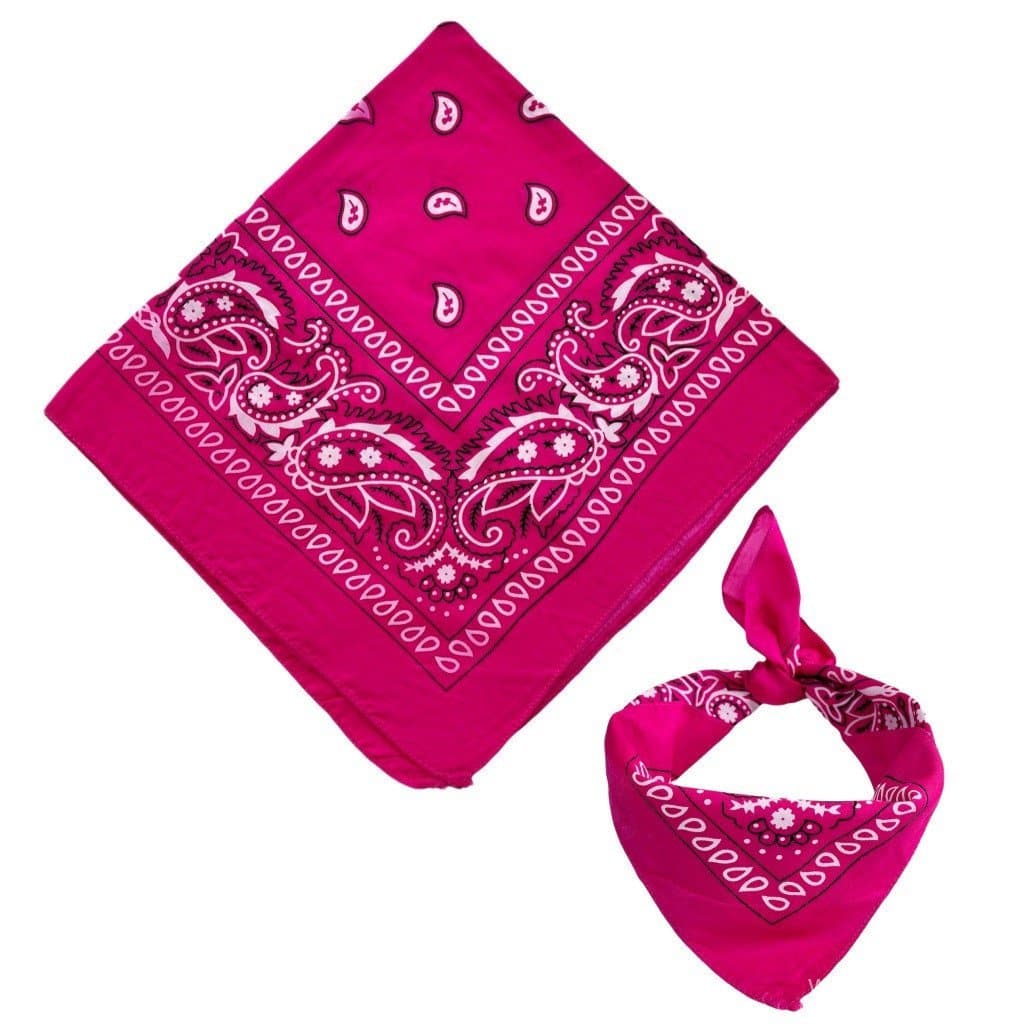 Bandana Estampada Lenço Rock Mascara Rosa Pink