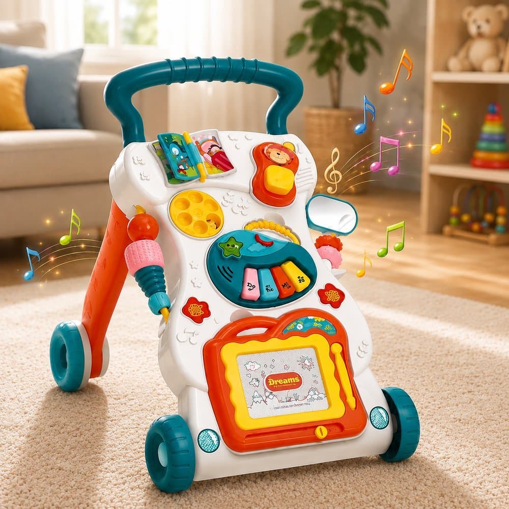 Andador Infantil Musical Didático Primeiros Passos com Lousa