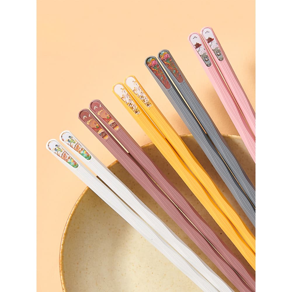 Pauzinhos de liga de alta qualidade estilo japonês Mingjue britânico uma pessoa um pauzinhos antiderrapante resistente a