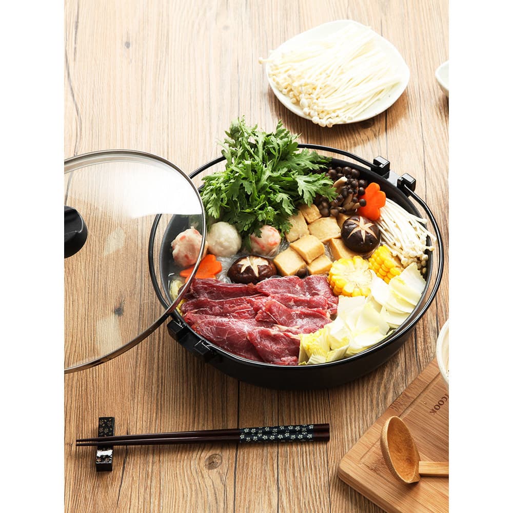 Panela quente estilo japonês panela japonesa Sukiyaki panela antiaderente tropa panela quente panela de mesa fogão a gás
