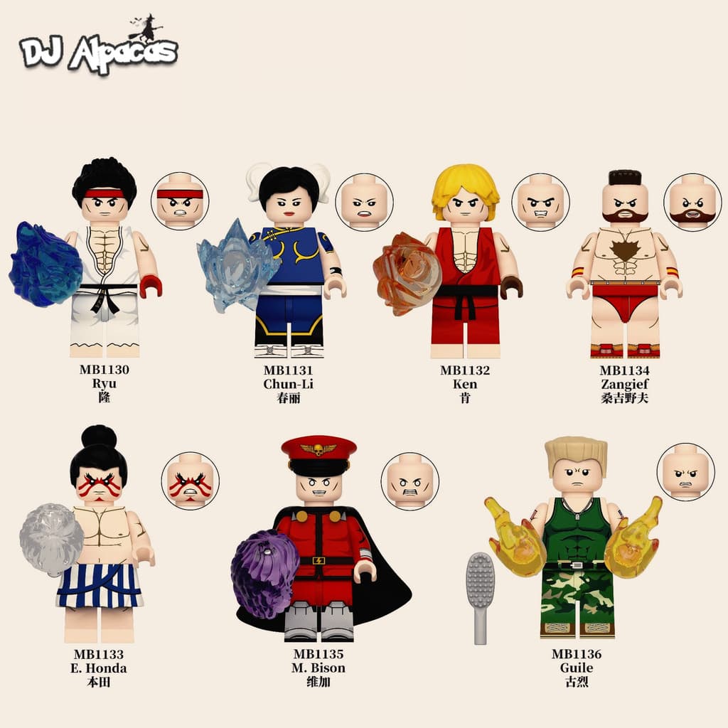 Blocos De Construção Figuras Brinquedo Colecionável MB1130 MB1131 MB1132
