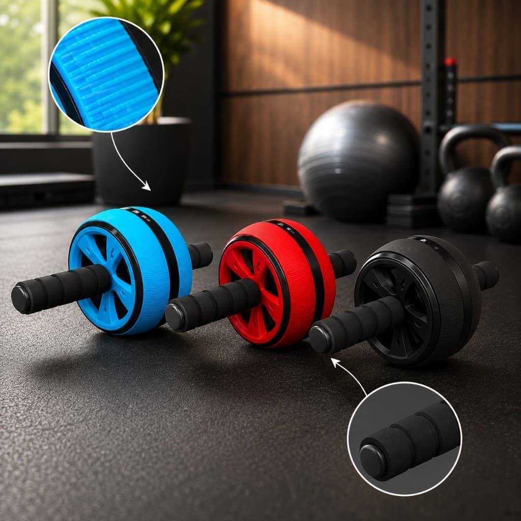 Roda Abdominal Fitness Equipamento Exercicios Pegada Ergonomica Tonificacao Muscular