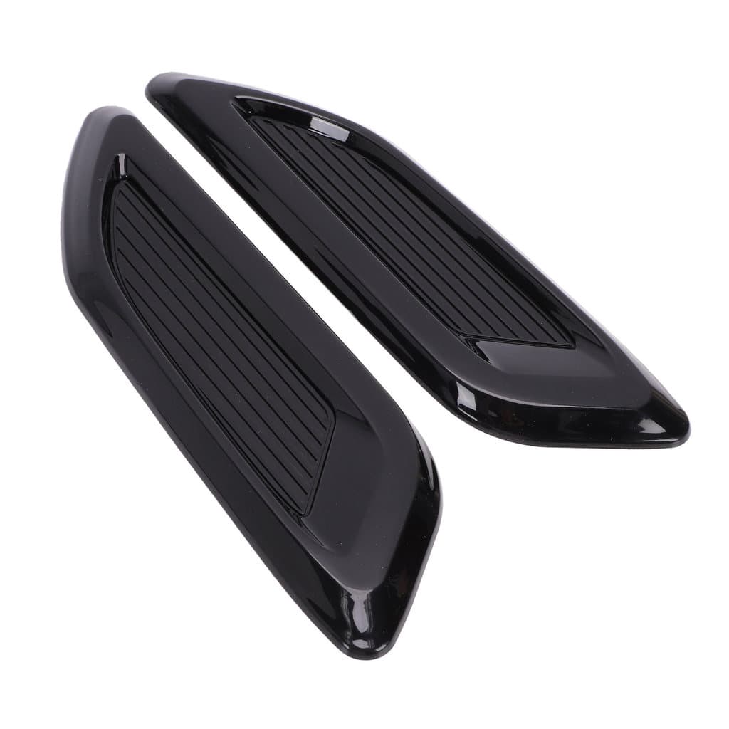 Capô De Entrada De Ar Guarnição Capa Elegante Preto Brilhante Universal ABS Automotivo Colher Ventilação