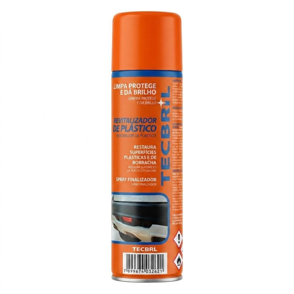 Kit 12 Revitalizador de Plástico Tecbril 200g para Uso Automotivo