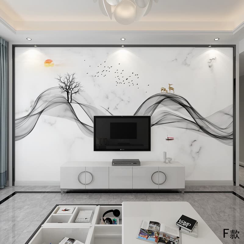Novo estilo TV fundo papel de parede novo estilo chinês 3d tridimensional papel de parede sala estar filme papel de pare