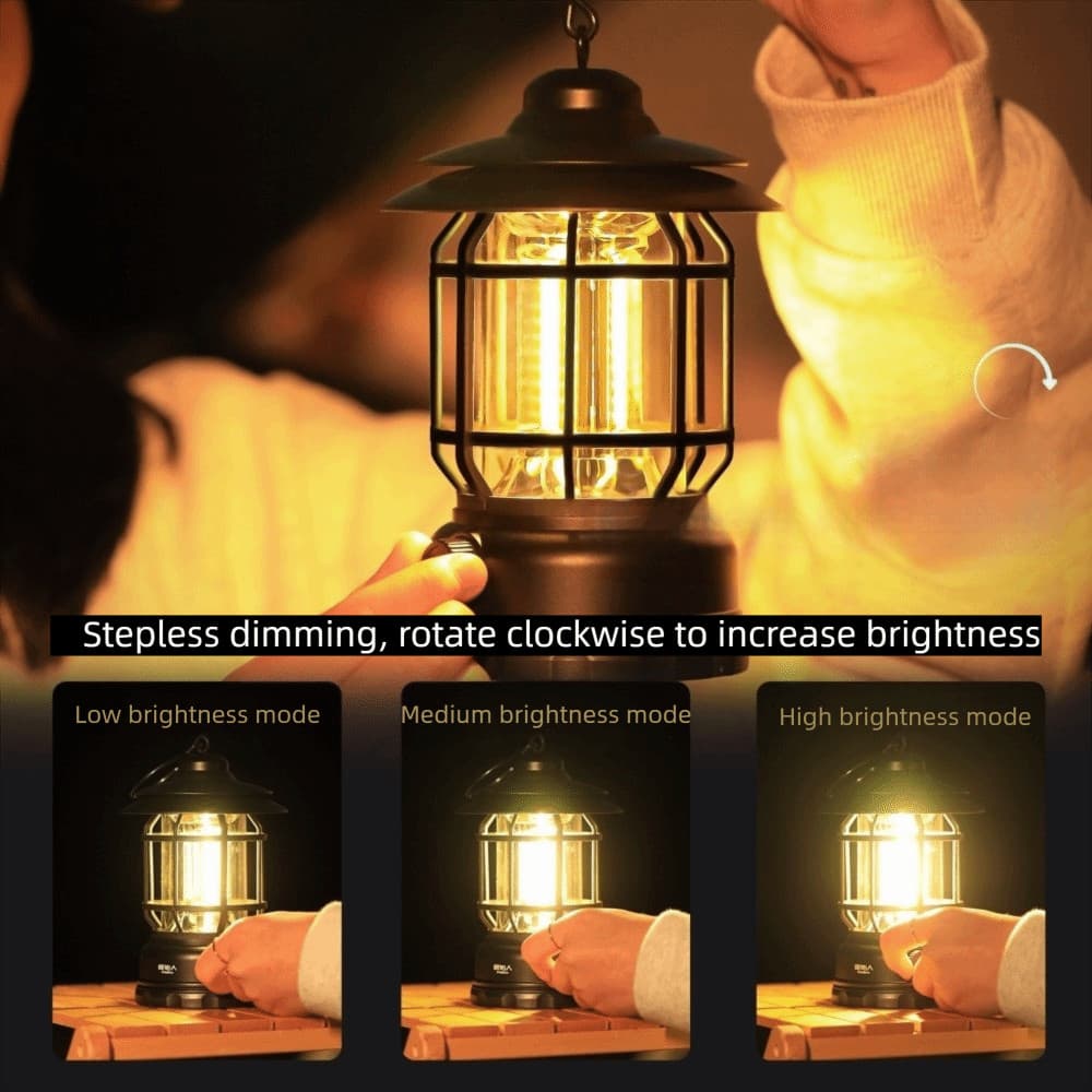 Luz Solar De Acampamento , Lanterna Portátil Recarregável USB , De Barraca LED Alimentada Por Bateria
