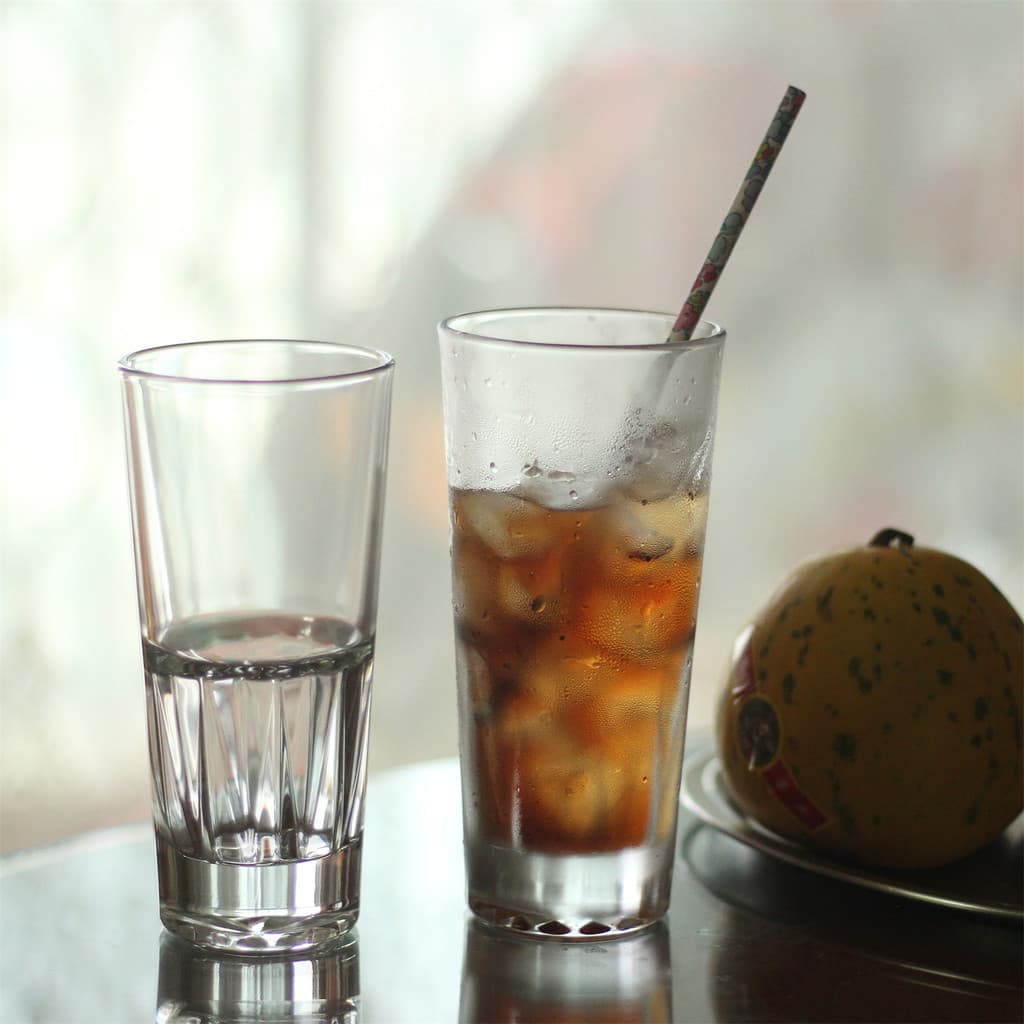 Novo copo de vidro grosso resistente ao calor sem chumbo ins restaurante comercial copo de bebida copo de suco americano