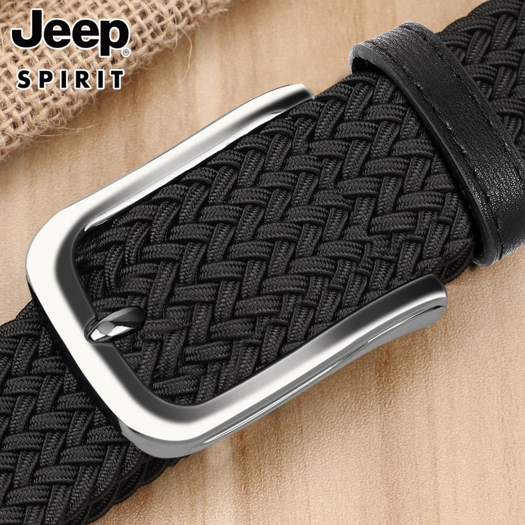 Jeep cinto masculino tecido lona pino fivela cinto 2022 novo estilo elástico calças masculinas cinto 1597