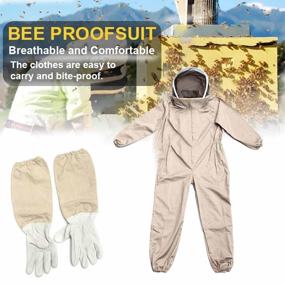 Ternos De Proteção Para Apicultura , Macacão Protetor De Grau Profissional , Traje De Abelha Com Luvas , Design Ventilad